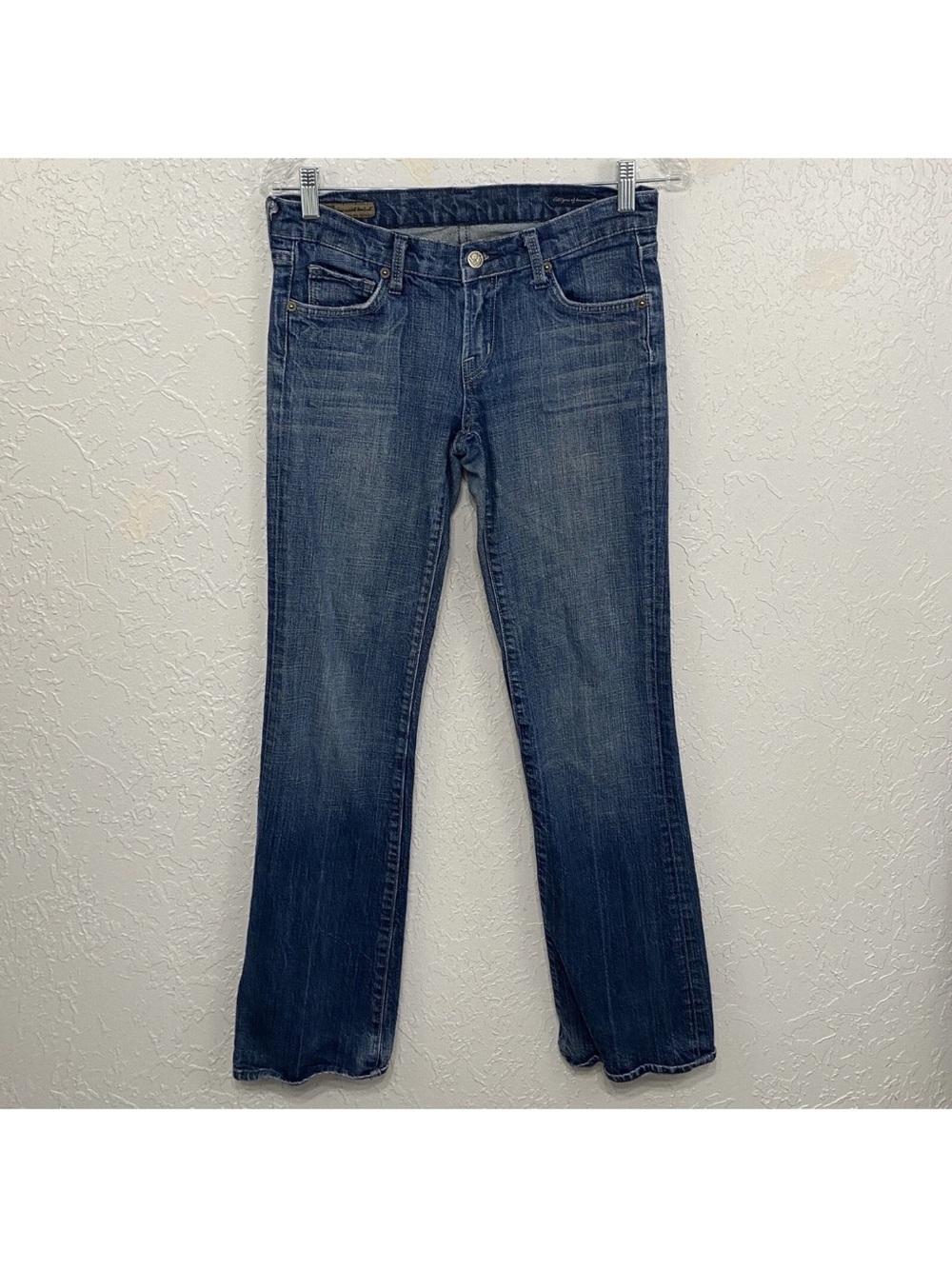 Citizens Of Humanity Straight Leg Dark Blue Denim Jeans Kelly Loe Rise 27x32